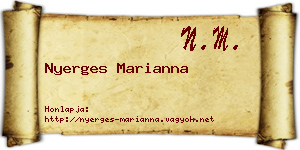 Nyerges Marianna névjegykártya